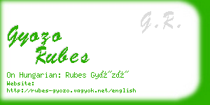 gyozo rubes business card